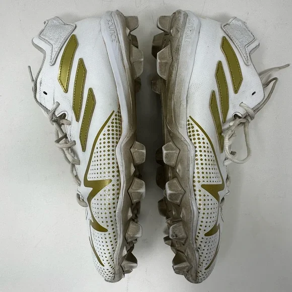 Men’s Adidas Freak 22 gold white 12 football cleats - Picture 8 of 13